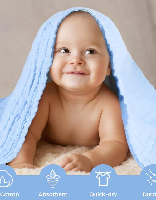 Load image into Gallery viewer, Baby Muslin Bath Towels, Super Soft Cotton Receiving Blanket for Baby'S Delicate Skin,2Pack 41.3 X41.3 Inches Swaddle Blanket for Newborns Toddlers Boy Girl,Baby Registry as Shower
