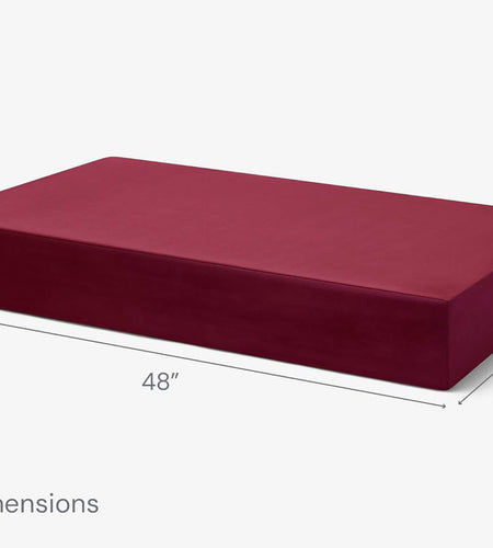 Barker Beds Large Orthopedic Dog Bed - 7" Memory Foam Mattress - 50-70 Lbs - Joint Pain & Arthritis Support - Vet Recommended, Washable Cover - Made in USA - 48"X30"X7" - Burgundy