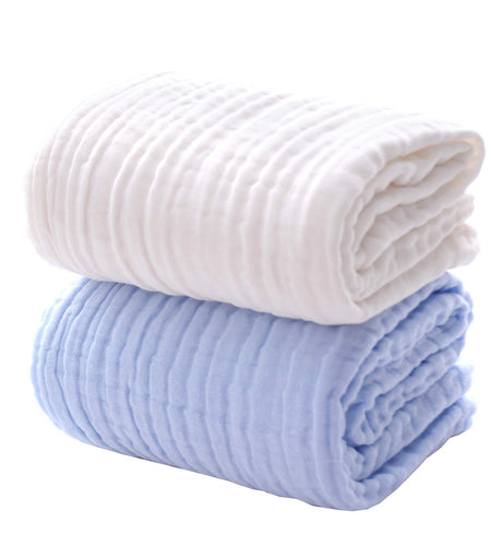 Baby Muslin Bath Towels, Super Soft Cotton Receiving Blanket for Baby'S Delicate Skin,2Pack 41.3 X41.3 Inches Swaddle Blanket for Newborns Toddlers Boy Girl,Baby Registry as Shower