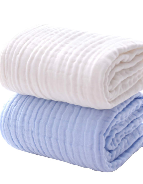 Load image into Gallery viewer, Baby Muslin Bath Towels, Super Soft Cotton Receiving Blanket for Baby'S Delicate Skin,2Pack 41.3 X41.3 Inches Swaddle Blanket for Newborns Toddlers Boy Girl,Baby Registry as Shower

