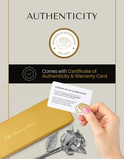 Load image into Gallery viewer, Real Platinum Rose, Genuine One of a Kind Rose Hand Dipped in Platinum to Last a Lifetime
