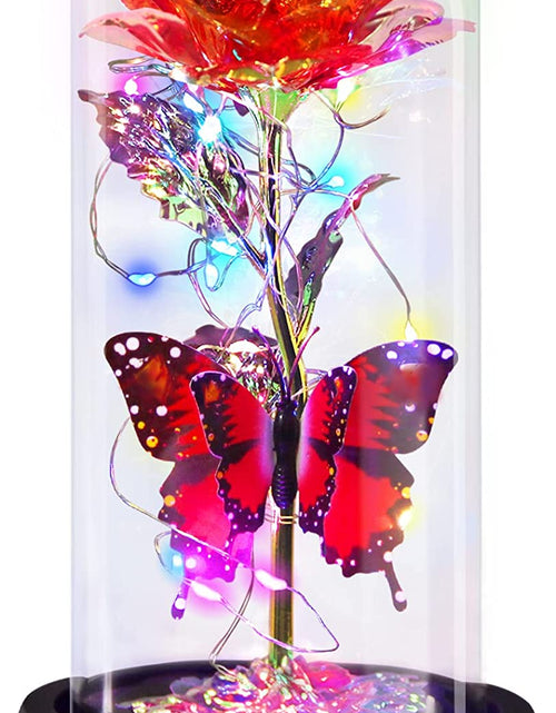 Load image into Gallery viewer, Galaxy Flowers Rose Birthday Gift for Women Mom Grandma, Enchanted Infinity Rose in Glass Dome, Valentines Rose Gifts for Valentine'S Day Mother'S Day Anniversary Wedding
