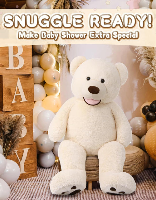 Load image into Gallery viewer, Giant Teddy Bear with Big Footprints Big Teddy Bear Plush Stuffed Animals (Beige, 39 Inches)
