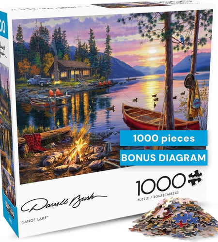 - Darrell Bush - Canoe Lake - 1000 Piece Jigsaw Puzzle