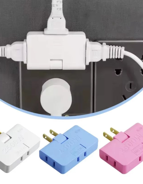 Load image into Gallery viewer, 3-Port Rotatable US Plug Adapter – Compact Power, Anywhere You Go

