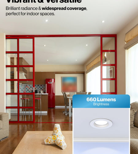 Sunco 4 Pack Retrofit LED Recessed Lighting 4 Inch, 4000K Cool White, Dimmable Can Lights, Baffle Trim, 11W=60W, 660LM, Damp Rated - ETL