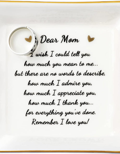 Load image into Gallery viewer, Gifts for Mom Birthday Unique from Daughter Ring Trinket Dish Tray Jewelry Ring Holder Mother'S Day Thanksgiving Day Christmas Gifts for Mama Mother
