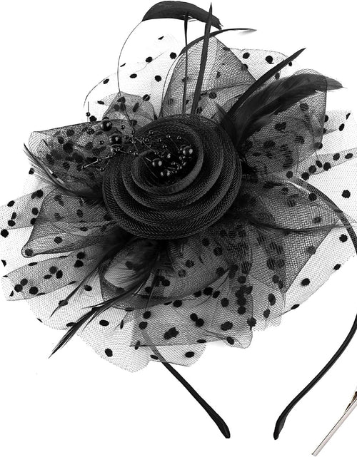 Load image into Gallery viewer, Fascinator Hats for Women Tea Party Hat Kentucky Fascinators Headband Derby Hats Wedding Carnival
