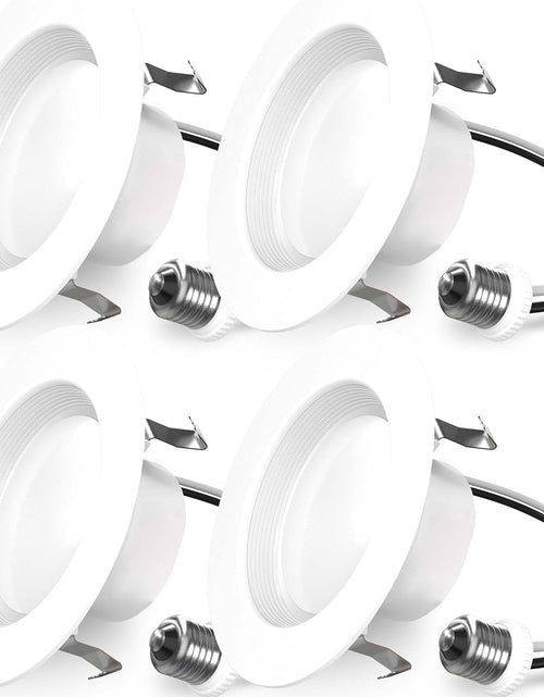 Load image into Gallery viewer, Sunco 4 Pack Retrofit LED Recessed Lighting 4 Inch, 4000K Cool White, Dimmable Can Lights, Baffle Trim, 11W=60W, 660LM, Damp Rated - ETL
