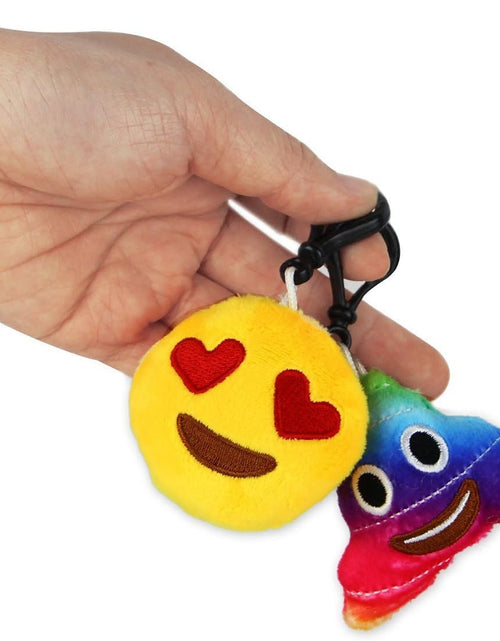 Load image into Gallery viewer, Emoticon Keychain Mini Cute Plush Pillows, Party Favors for Kids Valentine'S Day Gifts / Birthday Party Supplies, Emoticon Gifts Toys Carnival Prizes for Kids (64 Pack)
