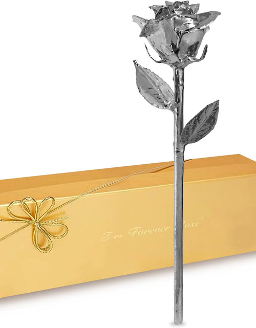 Load image into Gallery viewer, Real Platinum Rose, Genuine One of a Kind Rose Hand Dipped in Platinum to Last a Lifetime
