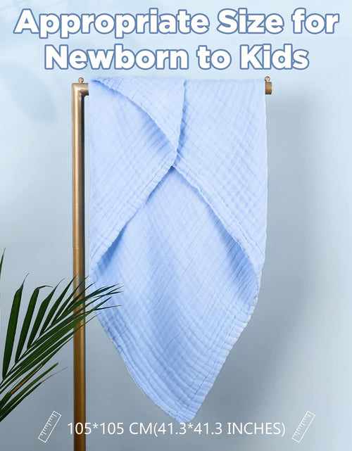 Load image into Gallery viewer, Baby Muslin Bath Towels, Super Soft Cotton Receiving Blanket for Baby'S Delicate Skin,2Pack 41.3 X41.3 Inches Swaddle Blanket for Newborns Toddlers Boy Girl,Baby Registry as Shower
