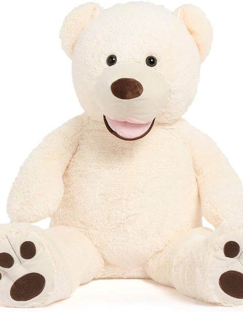 Load image into Gallery viewer, Giant Teddy Bear with Big Footprints Big Teddy Bear Plush Stuffed Animals (Beige, 39 Inches)

