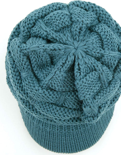 Load image into Gallery viewer, Hatsandscarf Exclusives Women'S Ribbed Knit Hat with Brim (YJ-131)(YJ-2023)
