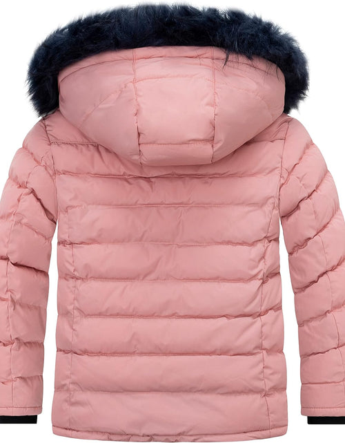 Load image into Gallery viewer, Girls' Puffer Jacket Soft Fleece Lined Warm Hooded Winter Coat
