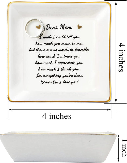 Load image into Gallery viewer, Gifts for Mom Birthday Unique from Daughter Ring Trinket Dish Tray Jewelry Ring Holder Mother'S Day Thanksgiving Day Christmas Gifts for Mama Mother
