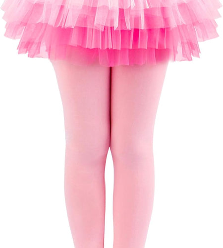 Little Girls Footless Leggings Pants with Lace Ruffle Tutu Skirt 2-9T