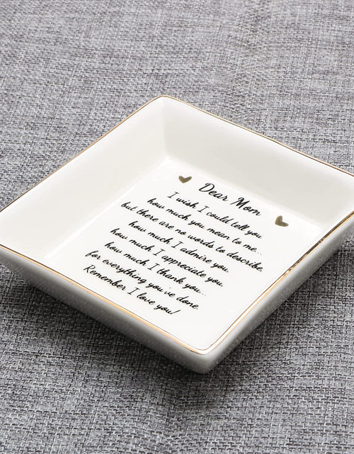 Load image into Gallery viewer, Gifts for Mom Birthday Unique from Daughter Ring Trinket Dish Tray Jewelry Ring Holder Mother'S Day Thanksgiving Day Christmas Gifts for Mama Mother
