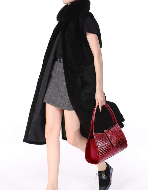 Load image into Gallery viewer, Designer Shoulder Purses Crocodile Handbags for Women Leather Hobo Bags
