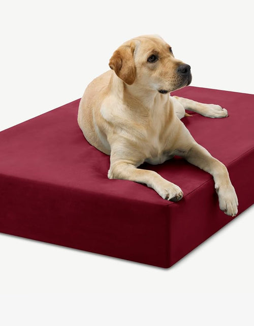 Load image into Gallery viewer, Barker Beds Large Orthopedic Dog Bed - 7" Memory Foam Mattress - 50-70 Lbs - Joint Pain &amp; Arthritis Support - Vet Recommended, Washable Cover - Made in USA - 48"X30"X7" - Burgundy

