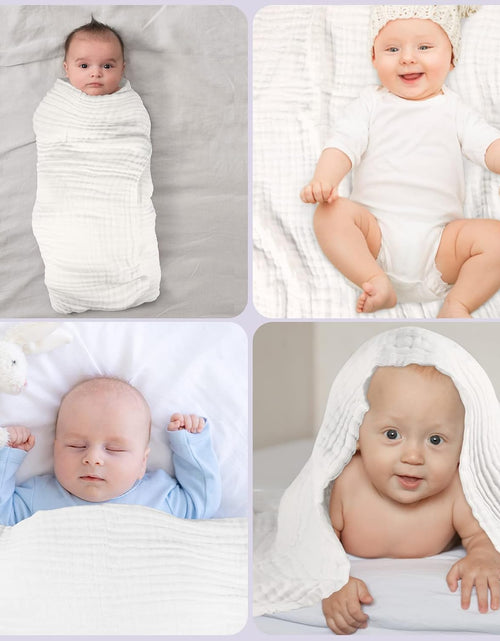 Load image into Gallery viewer, Baby Muslin Bath Towels, Super Soft Cotton Receiving Blanket for Baby'S Delicate Skin,2Pack 41.3 X41.3 Inches Swaddle Blanket for Newborns Toddlers Boy Girl,Baby Registry as Shower
