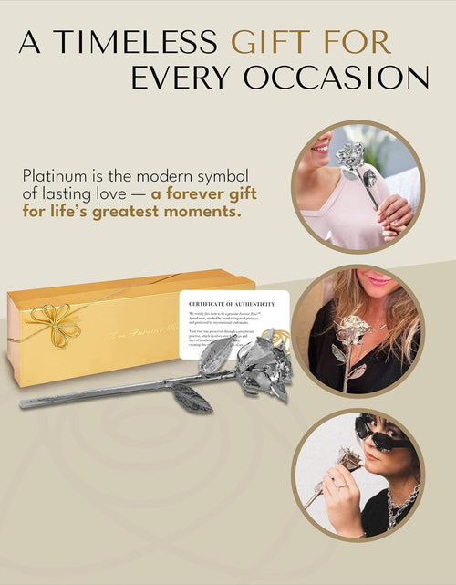 Load image into Gallery viewer, Real Platinum Rose, Genuine One of a Kind Rose Hand Dipped in Platinum to Last a Lifetime
