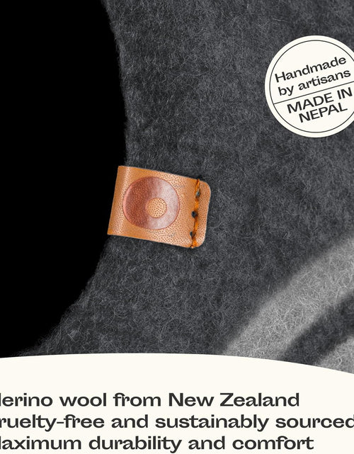 Load image into Gallery viewer, Cat Cave – Premium Felt Cat Bed for Indoor Cats, Handmade Merino Wool (Dark Grey, Medium)
