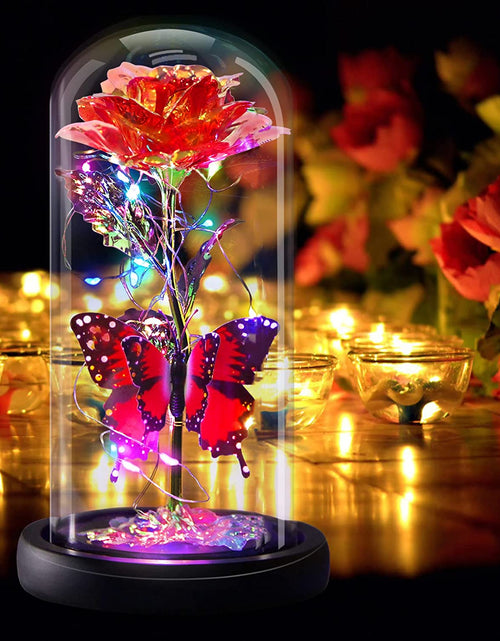 Load image into Gallery viewer, Galaxy Flowers Rose Birthday Gift for Women Mom Grandma, Enchanted Infinity Rose in Glass Dome, Valentines Rose Gifts for Valentine'S Day Mother'S Day Anniversary Wedding
