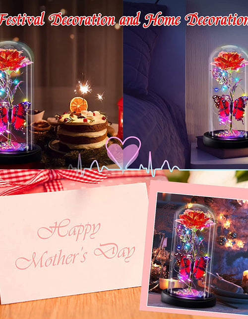 Load image into Gallery viewer, Galaxy Flowers Rose Birthday Gift for Women Mom Grandma, Enchanted Infinity Rose in Glass Dome, Valentines Rose Gifts for Valentine'S Day Mother'S Day Anniversary Wedding
