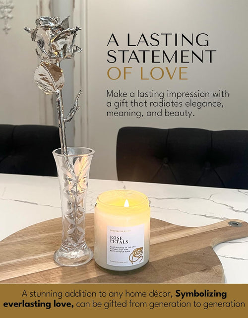 Load image into Gallery viewer, Real Platinum Rose, Genuine One of a Kind Rose Hand Dipped in Platinum to Last a Lifetime
