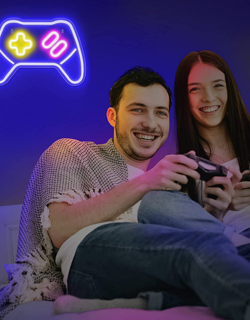 Load image into Gallery viewer, Game Controller Neon Signs – Gamepad/Game Remote Neon Sign for Video/Pc Gamer, Teen Boys' Gift - Game Zone LED Signs for Wall, Bedroom, Game Room Decor - Cool Gaming Console Neon Light
