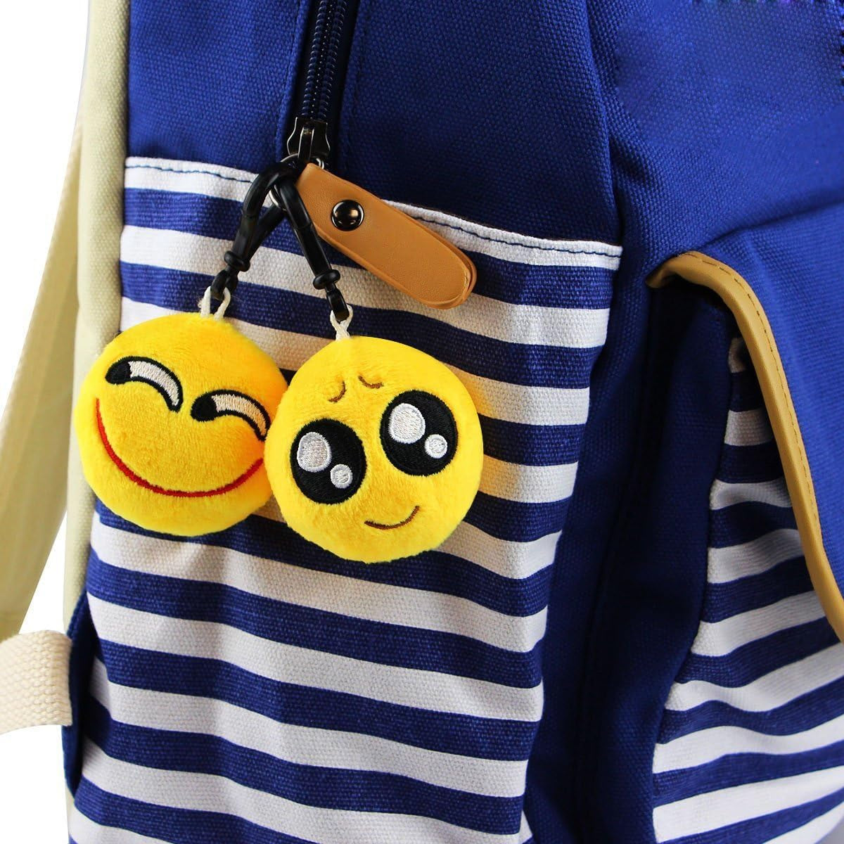 Emoticon Keychain Mini Cute Plush Pillows, Party Favors for Kids Valentine'S Day Gifts / Birthday Party Supplies, Emoticon Gifts Toys Carnival Prizes for Kids (64 Pack)